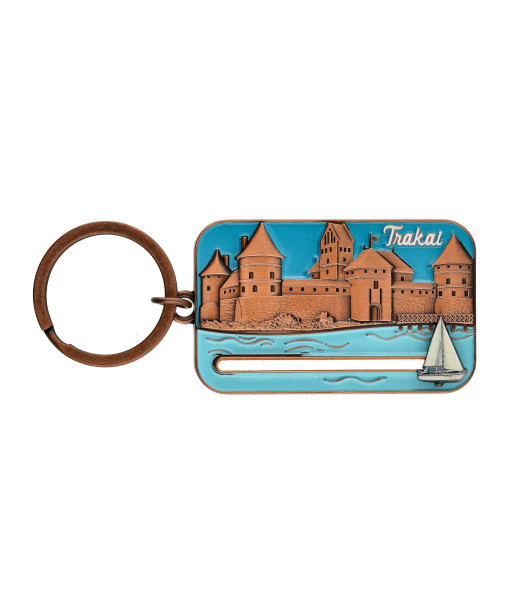 Raktų pakabukas Trakai su judančiu laiveliu